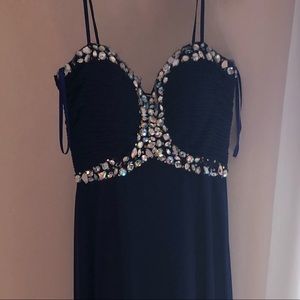 Royal blue XSCAPE dress size 6 WORN ONCE